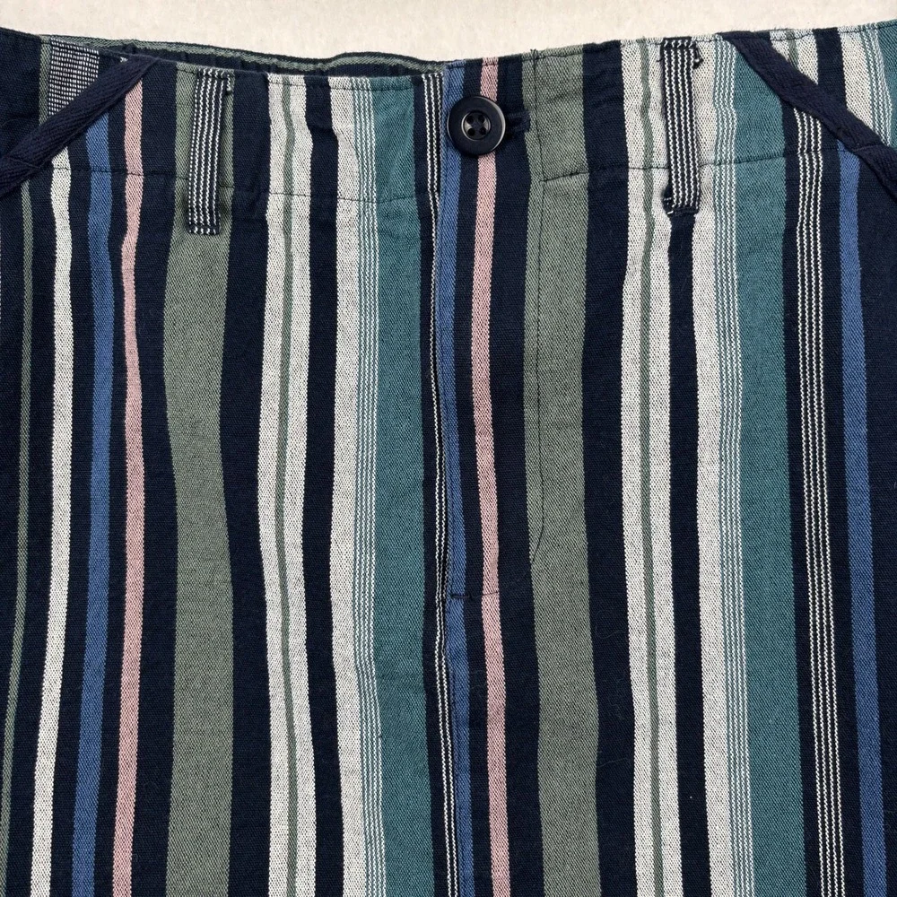 Christopher & Banks Womens Skort 12 Striped A-Line Built-in Shorts‎ Coastal